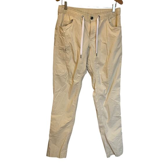 BYLT Basics Weekender Pant Cream White Joggers Athletic Casual Travel Men's L - Picture 1 of 12